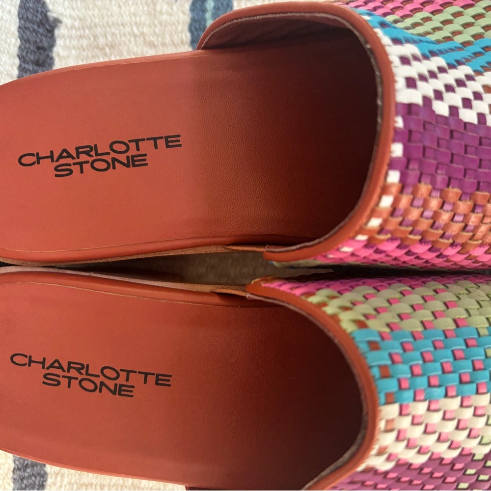 Charlotte Stone Martino Clogs in Carnival Check - Picture 9 of 9